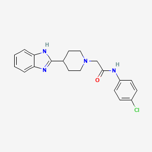 2-[4-(1H-1,3-BENZODIAZOL-2-YL)PIPERIDIN-1-YL]-N-(4-CHLOROPHENYL)ACETAMIDE