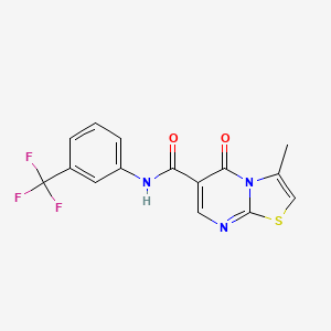 molecular formula C15H10F3N3O2S B2952304 3-methyl-5-oxo-N-(3-(trifluoromethyl)phenyl)-5H-thiazolo[3,2-a]pyrimidine-6-carboxamide CAS No. 851945-13-6