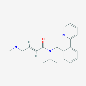 molecular formula C21H27N3O B2952310 (E)-4-(Dimethylamino)-N-propan-2-yl-N-[(2-pyridin-2-ylphenyl)methyl]but-2-enamide CAS No. 2411324-10-0