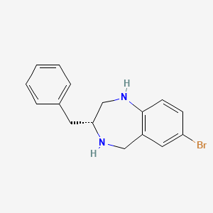 molecular formula C16H17BrN2 B2952311 (R)-3-benzyl-7-bromo-2,3,4,5-tetrahydro-1H-benzo[e][1,4]diazepine CAS No. 195984-33-9