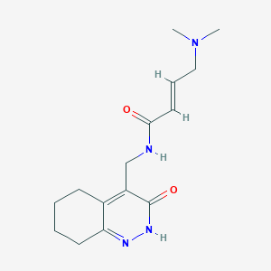 molecular formula C15H22N4O2 B2952314 (E)-4-(Dimethylamino)-N-[(3-oxo-5,6,7,8-tetrahydro-2H-cinnolin-4-yl)methyl]but-2-enamide CAS No. 2411325-96-5