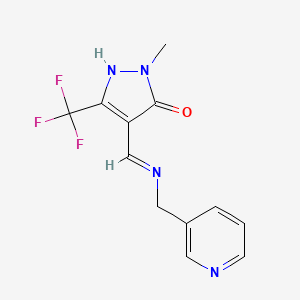 2-methyl-4-{[(3-pyridinylmethyl)amino]methylene}-5-(trifluoromethyl)-2,4-dihydro-3H-pyrazol-3-one