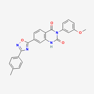 3-(3-methoxyphenyl)-7-(3-(p-tolyl)-1,2,4-oxadiazol-5-yl)quinazoline-2,4(1H,3H)-dione