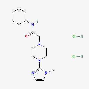 N-cyclohexyl-2-(4-(1-methyl-1H-imidazol-2-yl)piperazin-1-yl)acetamide dihydrochloride