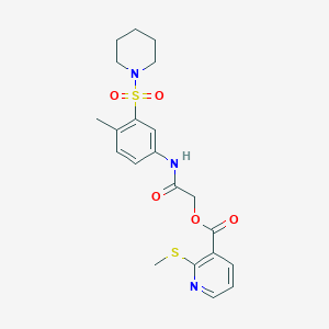 [2-(4-Methyl-3-piperidin-1-ylsulfonylanilino)-2-oxoethyl] 2-methylsulfanylpyridine-3-carboxylate