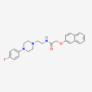 N-(2-(4-(4-fluorophenyl)piperazin-1-yl)ethyl)-2-(naphthalen-2-yloxy)acetamide