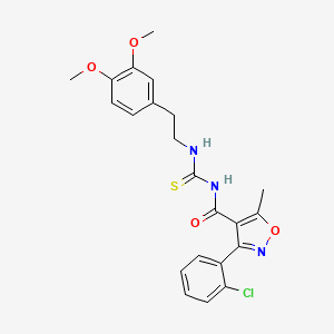 N-(((2-(3,4-Dimethoxyphenyl)ethyl)amino)thioxomethyl)(3-(2-chlorophenyl)-5-methylisoxazol-4-YL)formamide