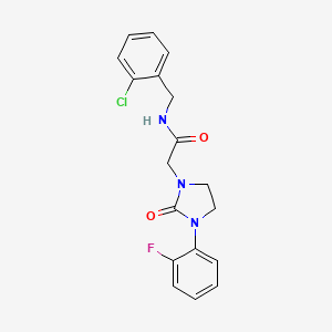molecular formula C18H17ClFN3O2 B2952345 N-(2-chlorobenzyl)-2-(3-(2-fluorophenyl)-2-oxoimidazolidin-1-yl)acetamide CAS No. 1251578-35-4