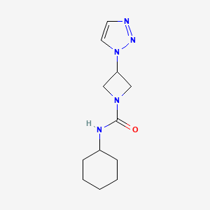 N-cyclohexyl-3-(1H-1,2,3-triazol-1-yl)azetidine-1-carboxamide