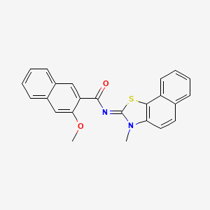 molecular formula C24H18N2O2S B2952350 3-methoxy-N-(3-methylbenzo[g][1,3]benzothiazol-2-ylidene)naphthalene-2-carboxamide CAS No. 441290-85-3