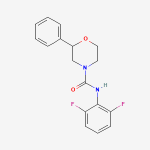 molecular formula C17H16F2N2O2 B2952352 N-(2,6-difluorophenyl)-2-phenylmorpholine-4-carboxamide CAS No. 1207054-86-1