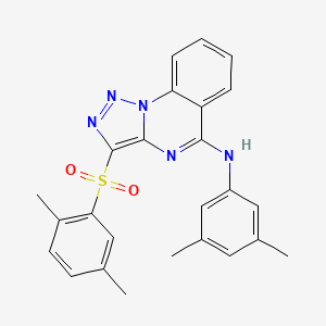 molecular formula C25H23N5O2S B2952353 3-(2,5-DIMETHYLBENZENESULFONYL)-N-(3,5-DIMETHYLPHENYL)-[1,2,3]TRIAZOLO[1,5-A]QUINAZOLIN-5-AMINE CAS No. 899761-33-2