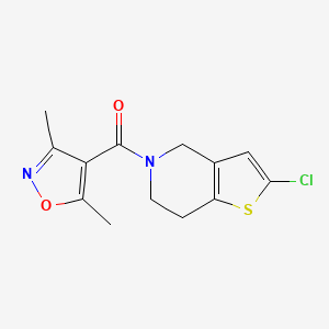 molecular formula C13H13ClN2O2S B2952358 (2-chloro-6,7-dihydrothieno[3,2-c]pyridin-5(4H)-yl)(3,5-dimethylisoxazol-4-yl)methanone CAS No. 2034417-02-0