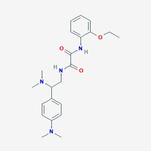 molecular formula C22H30N4O3 B2952360 N1-(2-(dimethylamino)-2-(4-(dimethylamino)phenyl)ethyl)-N2-(2-ethoxyphenyl)oxalamide CAS No. 900005-64-3