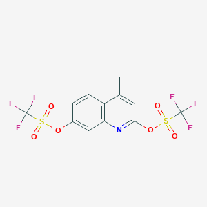 [4-Methyl-2-(trifluoromethylsulfonyloxy)quinolin-7-yl] trifluoromethanesulfonate