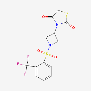 3-(1-((2-(Trifluoromethyl)phenyl)sulfonyl)azetidin-3-yl)thiazolidine-2,4-dione
