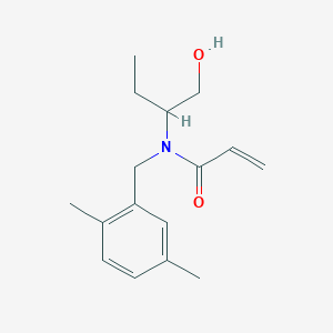 molecular formula C16H23NO2 B2952370 N-[(2,5-Dimethylphenyl)methyl]-N-(1-hydroxybutan-2-yl)prop-2-enamide CAS No. 2411242-50-5