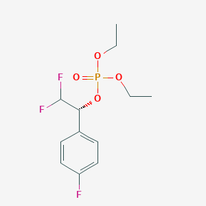 molecular formula C12H16F3O4P B2952374 2,2-Difluoro-1-(4-fluorophenyl)ethyl diethyl phosphate CAS No. 191014-12-7