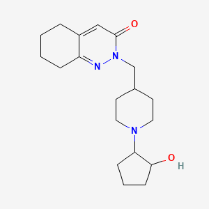 molecular formula C19H29N3O2 B2952378 2-{[1-(2-Hydroxycyclopentyl)piperidin-4-yl]methyl}-2,3,5,6,7,8-hexahydrocinnolin-3-one CAS No. 2097927-48-3