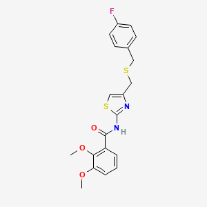 N-(4-(((4-fluorobenzyl)thio)methyl)thiazol-2-yl)-2,3-dimethoxybenzamide