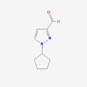 molecular formula C9H12N2O B2952397 1-cyclopentyl-1H-pyrazole-3-carbaldehyde CAS No. 1546800-67-2