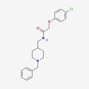 molecular formula C21H25ClN2O2 B2952409 N-[(1-benzylpiperidin-4-yl)methyl]-2-(4-chlorophenoxy)acetamide CAS No. 953933-15-8