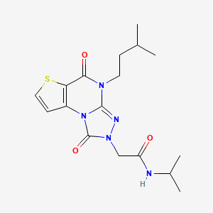 2-[3-(3-fluorophenyl)-1,2,4-oxadiazol-5-yl]-N-(3-morpholin-4-ylpropyl)benzenesulfonamide