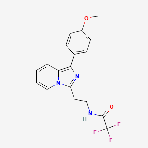 2,2,2-trifluoro-N-{2-[1-(4-methoxyphenyl)imidazo[1,5-a]pyridin-3-yl]ethyl}acetamide
