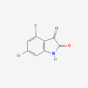 molecular formula C8H3BrFNO2 B2952415 6-Bromo-4-fluoroindoline-2,3-dione CAS No. 1312454-85-5