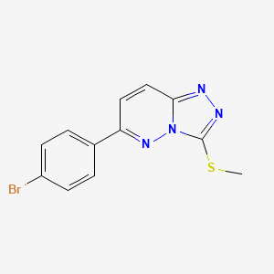 molecular formula C12H9BrN4S B2952418 6-(4-Bromophenyl)-3-methylsulfanyl-[1,2,4]triazolo[4,3-b]pyridazine CAS No. 894051-91-3