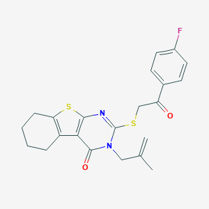 2-{[2-(4-fluorophenyl)-2-oxoethyl]sulfanyl}-3-(2-methyl-2-propenyl)-5,6,7,8-tetrahydro[1]benzothieno[2,3-d]pyrimidin-4(3H)-one