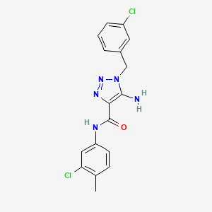 molecular formula C17H15Cl2N5O B2952429 5-amino-N-(3-chloro-4-methylphenyl)-1-[(3-chlorophenyl)methyl]triazole-4-carboxamide CAS No. 899973-63-8