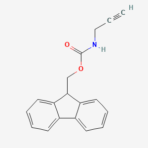 molecular formula C18H15NO2 B2952439 (9H-fluoren-9-yl)methyl prop-2-ynylcarbamate CAS No. 127896-08-6