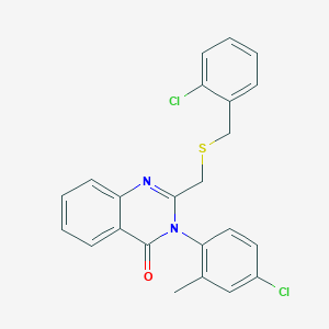 2-{[(2-chlorobenzyl)sulfanyl]methyl}-3-(4-chloro-2-methylphenyl)-4(3H)-quinazolinone