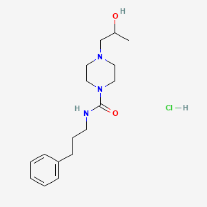 molecular formula C17H28ClN3O2 B2952452 4-(2-hydroxypropyl)-N-(3-phenylpropyl)piperazine-1-carboxamide hydrochloride CAS No. 1396850-49-9