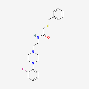 2-(benzylthio)-N-(2-(4-(2-fluorophenyl)piperazin-1-yl)ethyl)acetamide