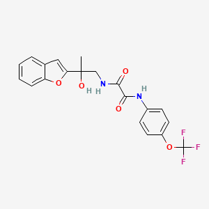 molecular formula C20H17F3N2O5 B2952460 N1-(2-(benzofuran-2-yl)-2-hydroxypropyl)-N2-(4-(trifluoromethoxy)phenyl)oxalamide CAS No. 2034601-80-2
