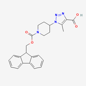 molecular formula C24H24N4O4 B2952463 1-(1-{[(9H-fluoren-9-yl)methoxy]carbonyl}piperidin-4-yl)-5-methyl-1H-1,2,3-triazole-4-carboxylic acid CAS No. 2137672-16-1