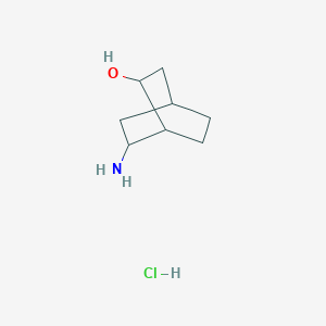 molecular formula C8H16ClNO B2952475 6-Aminobicyclo[2.2.2]octan-2-ol;hydrochloride CAS No. 2445792-02-7