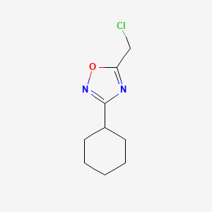 molecular formula C9H13ClN2O B2952481 5-(Chloromethyl)-3-cyclohexyl-1,2,4-oxadiazole CAS No. 51802-83-6