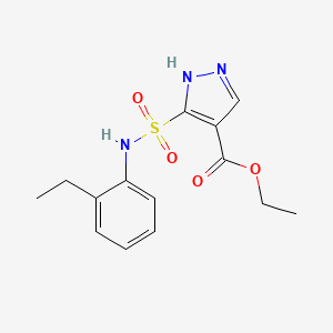 ethyl 5-[(2-ethylphenyl)sulfamoyl]-1H-pyrazole-4-carboxylate