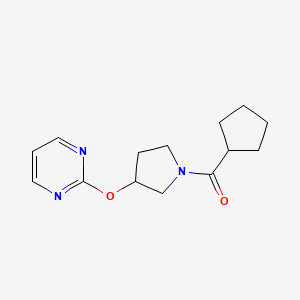 Cyclopentyl(3-(pyrimidin-2-yloxy)pyrrolidin-1-yl)methanone