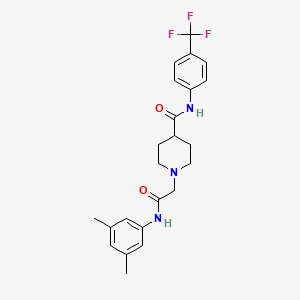 1-(2-((3,5-dimethylphenyl)amino)-2-oxoethyl)-N-(4-(trifluoromethyl)phenyl)piperidine-4-carboxamide