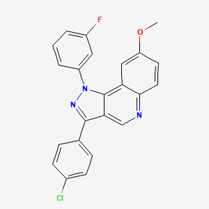 molecular formula C23H15ClFN3O B2952502 3-(4-chlorophenyl)-1-(3-fluorophenyl)-8-methoxy-1H-pyrazolo[4,3-c]quinoline CAS No. 932488-68-1
