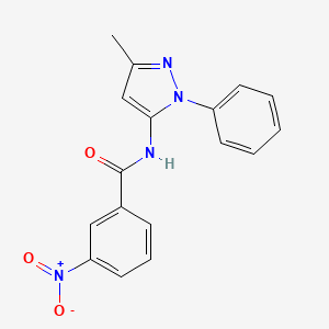 molecular formula C17H14N4O3 B2952507 N-(3-methyl-1-phenyl-1H-pyrazol-5-yl)-3-nitrobenzamide CAS No. 94540-59-7