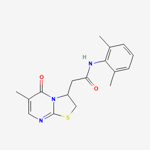 molecular formula C17H19N3O2S B2952509 N-(2,6-dimethylphenyl)-2-(6-methyl-5-oxo-3,5-dihydro-2H-thiazolo[3,2-a]pyrimidin-3-yl)acetamide CAS No. 953228-76-7