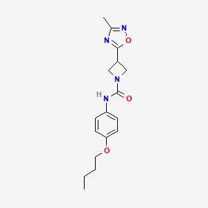 molecular formula C17H22N4O3 B2952510 N-(4-butoxyphenyl)-3-(3-methyl-1,2,4-oxadiazol-5-yl)azetidine-1-carboxamide CAS No. 1323776-08-4