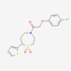 2-(4-Chlorophenoxy)-1-(1,1-dioxido-7-(thiophen-2-yl)-1,4-thiazepan-4-yl)ethanone