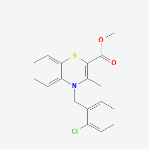 molecular formula C19H18ClNO2S B2952512 ethyl 4-(2-chlorobenzyl)-3-methyl-4H-1,4-benzothiazine-2-carboxylate CAS No. 339098-19-0