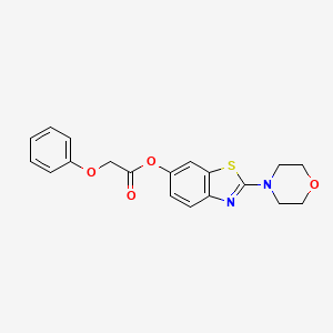 molecular formula C19H18N2O4S B2952515 2-Morpholinobenzo[d]thiazol-6-yl 2-phenoxyacetate CAS No. 941936-01-2